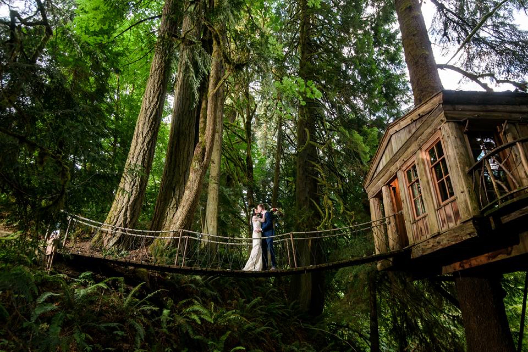 An Eastside wedding venue in warm evening light